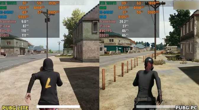 Сравнение графики PUBG Lite и основной игры